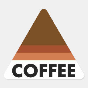 コーヒーはステッカーを並べます 三角形シール