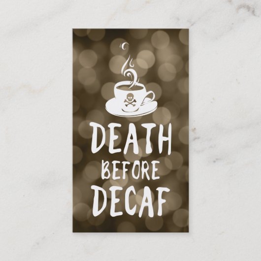 コーヒーはデカフェより死を選ぶ ロイヤリティカード (正面)