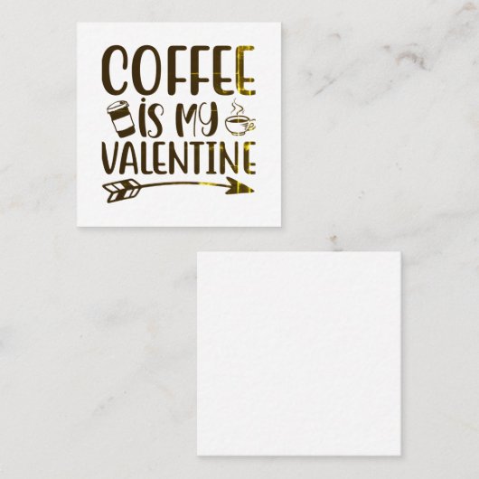 コーヒーはバレンタイン スクエア名刺 (正面/裏面)
