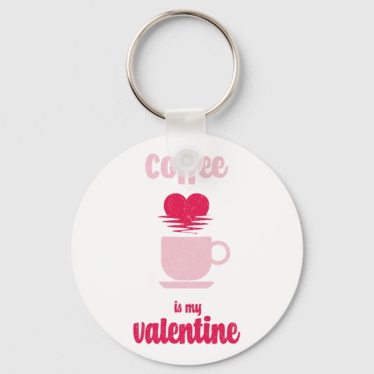 コーヒーはバレンタイン |バレンタイおもしろいギフト キーホルダー (正面)