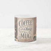 コーヒーはマグカップに包まれて抱きしめている フロストグラスマグカップ (中央)