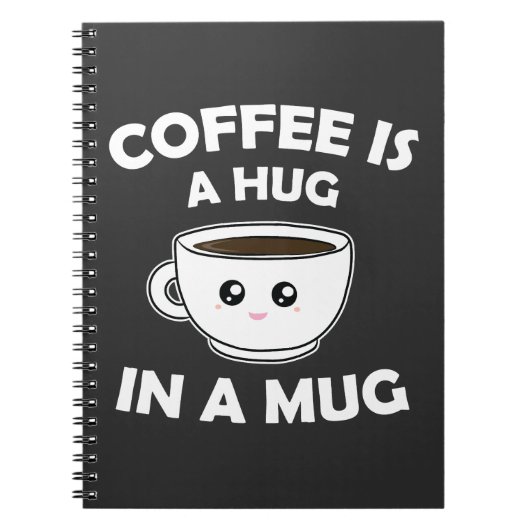 コーヒーはマグカップのかわいいかわいい ノートブック (正面)