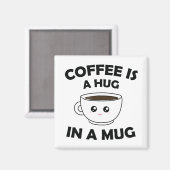 コーヒーはマグカップのかわいいかわいい マグネット (正面/裏面)