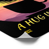 コーヒーはマグカップの中でハグのようなものだ ポスター (角)