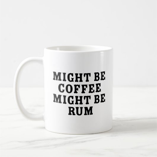 コーヒーはラム酒かもしれない コーヒーマグカップ (左)