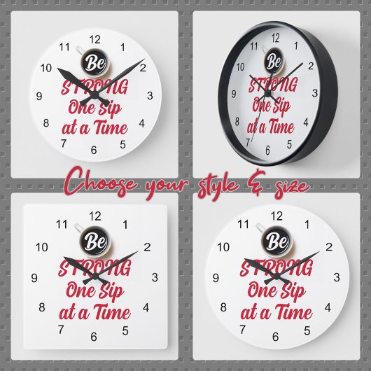 コーヒーは一口強い ラージ壁時計