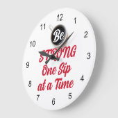 コーヒーは一口強い ラージ壁時計 (傾斜)