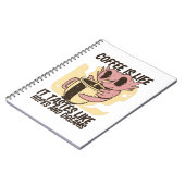 コーヒーは人生で、希望や夢のような味がする ノートブック (左側)