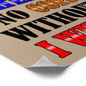 コーヒーは人生のポスタおもしろいーサイン ポスター (角)