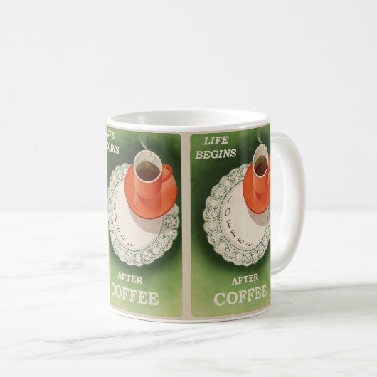コーヒーは人生 コーヒーマグカップ (正面右)