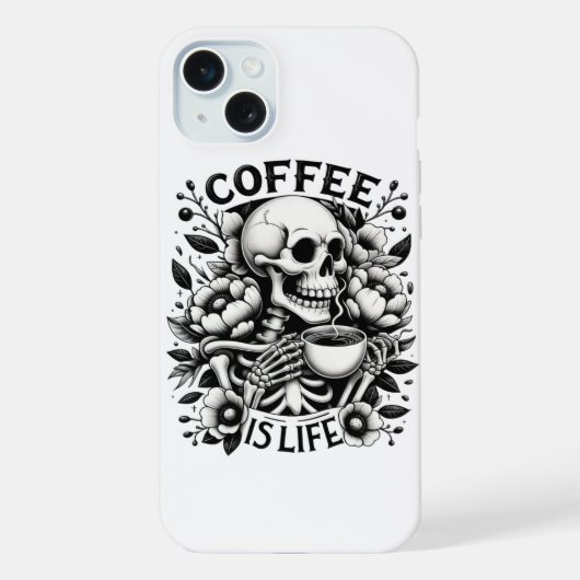 コーヒーは人生 iPhoneケース (裏面)