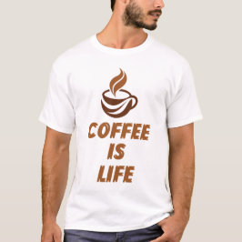 コーヒーは人生Tシャツ - 面白いコーヒー好きのためのモチベーション Tシャツ