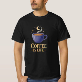 コーヒーは人生Tシャツ Tシャツ