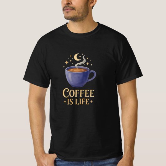 コーヒーは人生Tシャツ Tシャツ (正面)