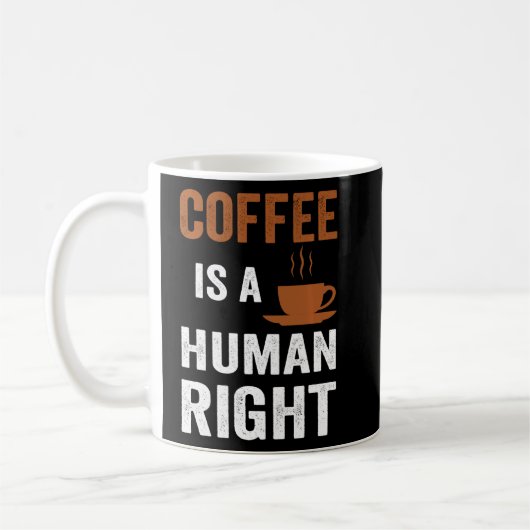 コーヒーは人間に適したコおもしろいーヒー コーヒーマグカップ (左)