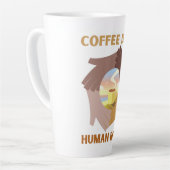 コーヒーは人間の権利だ カフェラテマグ (左アングル)