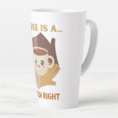 コーヒーは人間の権利だ カフェラテマグ (右アングル)