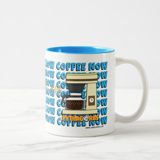 コーヒーは今襲います ツートーンマグカップ (右)