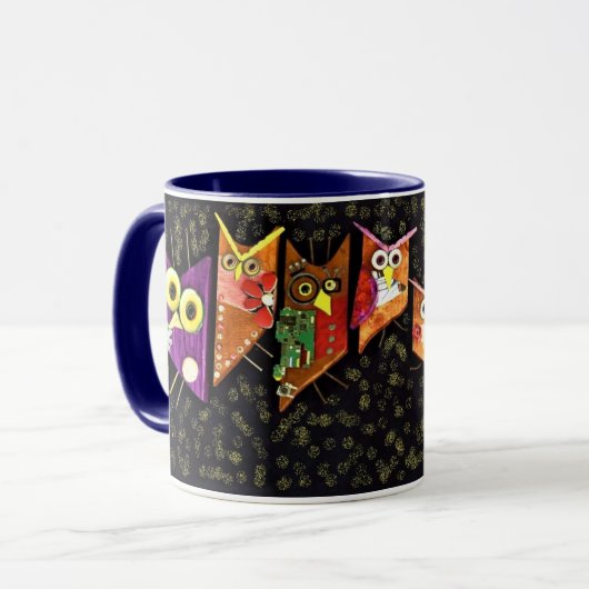 コーヒーは何が必要なの？ 2トーンのマグカップ マグカップ (正面左)