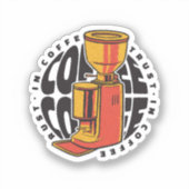 コーヒーは信頼できる シール (正面)