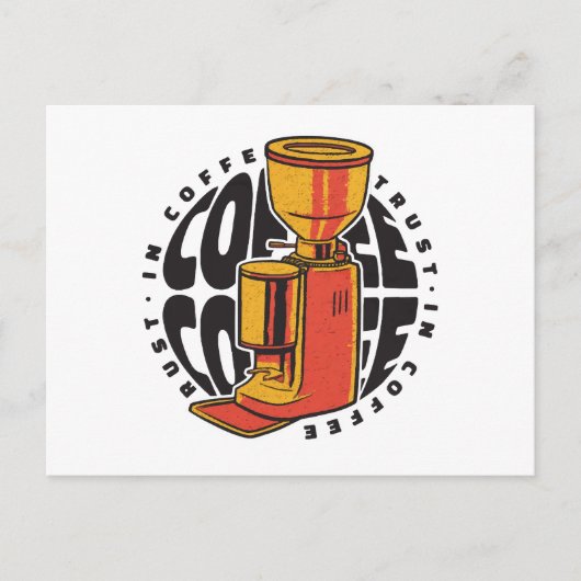コーヒーは信頼できる ポストカード (正面)