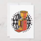 コーヒーは信頼できる 招待状 (裏面)