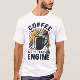 コーヒーは先生のエンジン Funny Teacher Humor Tシャツ