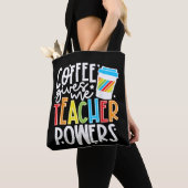コーヒーは先生の力 トートバッグ (クローズアップ)