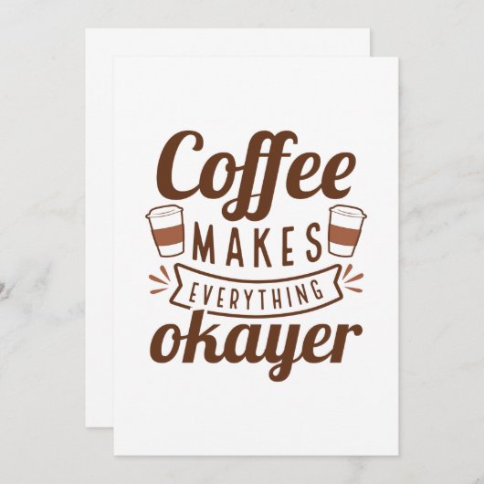 コーヒーは全てを作り出す サンキューカード (正面/裏面)