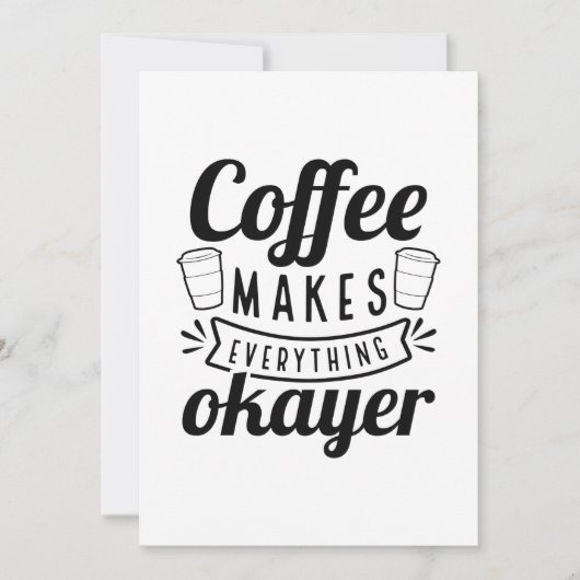 コーヒーは全てを作り出す サンキューカード (正面)