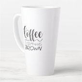 コーヒーは全てを茶色にする。2音式コーヒーマグ カフェラテマグ (左アングル)