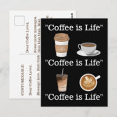 コーヒーは命 ポストカード (正面/裏面)