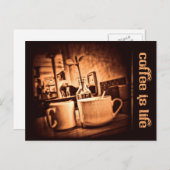 コーヒーは命 ポストカード (正面/裏面)