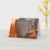 コーヒーは多くの病気を…防ぎます カード (黄色い花)