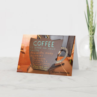 コーヒーは多くの病気を…防ぎます カード