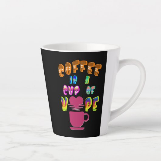 コーヒーは希望の一杯だ カフェラテマグ (右)