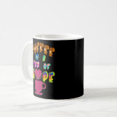 コーヒーは希望の一杯だ コーヒーマグカップ (正面左)