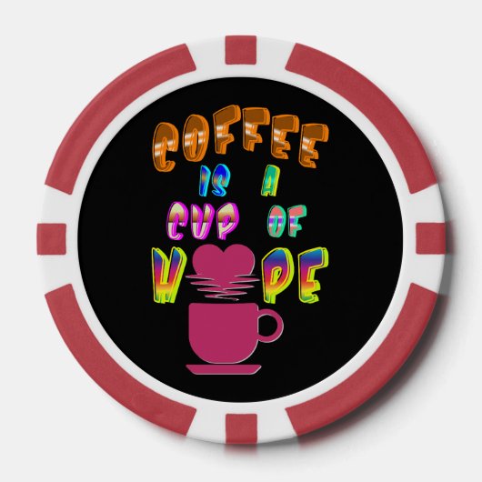 コーヒーは希望の一杯だ ポーカーチップ (正面)