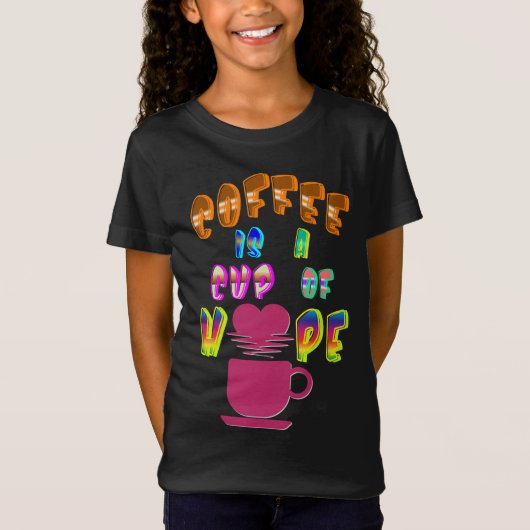 コーヒーは希望の一杯だ Tシャツ (正面)