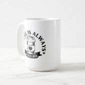 コーヒーは常に良いアイデア コーヒーマグカップ (正面左)