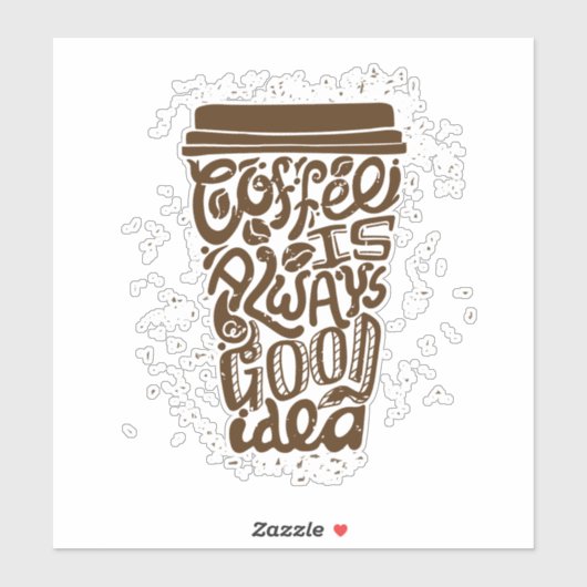 コーヒーは常に良いアイディアの壁のキッチンフレーム シール (シート)