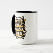 コーヒーは引用文#2 マグカップ (正面左)