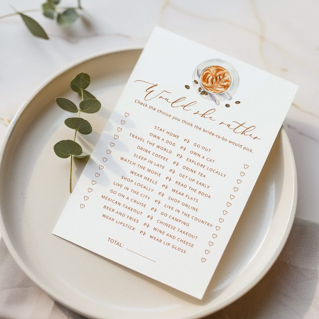 コーヒーは彼女はむしろブライダルシャワーゲーム (クリエイターアップロード済み)