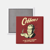 コーヒーは惑星Shaking四角い磁石である マグネット (正面/裏面)