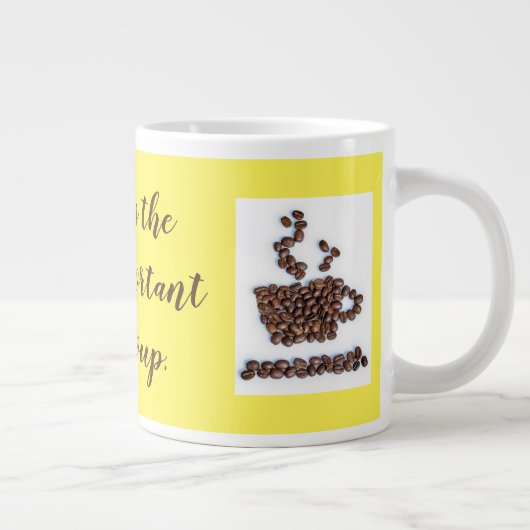 «コーヒーは最も重要な食べ物グループ» ジャンボコーヒーマグカップ (右)