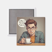 コーヒーは最高の薬 マグネット (正面/裏面)