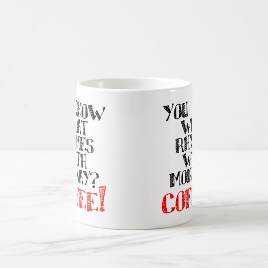 コーヒーは月曜のおもしろマグカップまたはタンブラー コーヒーマグカップ (中央)