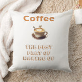 コーヒーは朝の至福だ クッション (ブランケット)