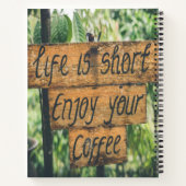 コーヒーは楽しむ命が短い ノートブック (裏面)