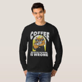 コーヒーは殺人が間違った猫好き Tシャツ (正面フル)